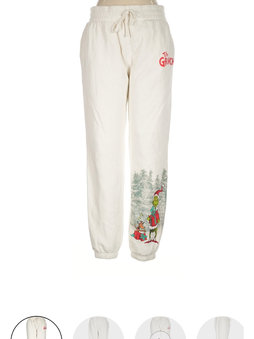 The Grinch Cream Graphic Sweatpants